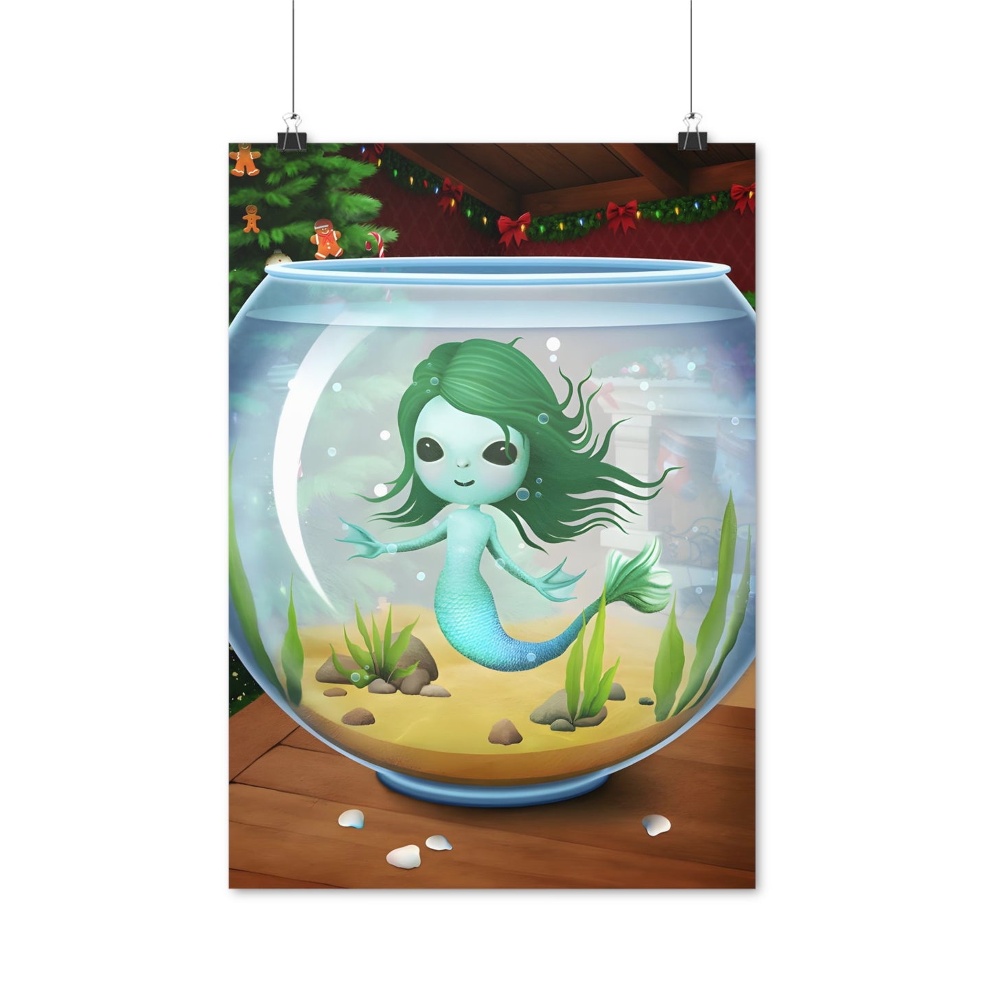 Plakáty - Vánoční mořská panna